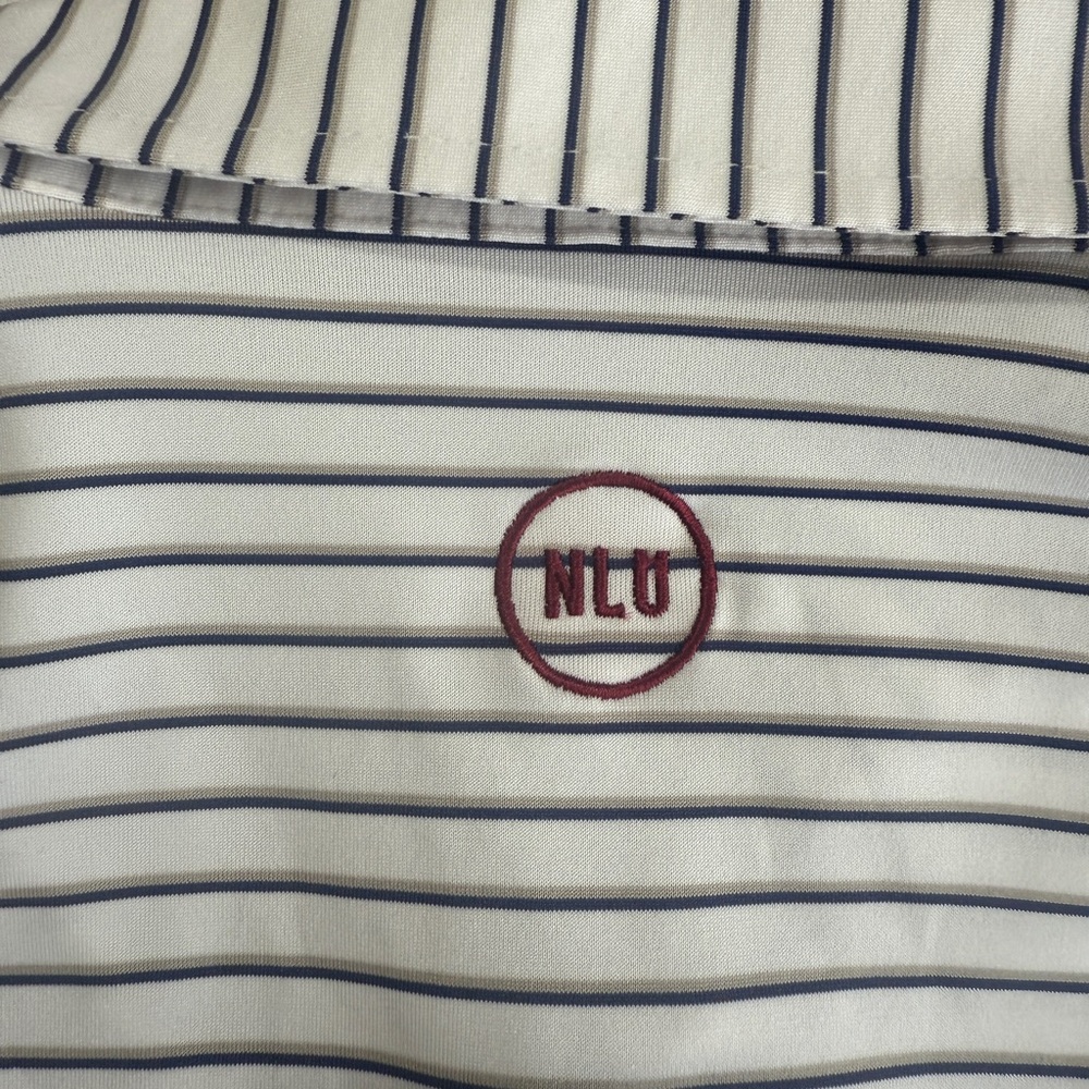 Holderness and Bourne No Laying Up Men's Polo Shirt - black  and White Stripes - Picture 3 of 4